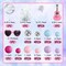 Guitar Cake Toppers Pink Blue Purple Ball Cake Toppers Silver Disco Mirror Ball Cake Decorations for Girl Guitar Musician Theme Party Kid Disco Music Birthday Supplies